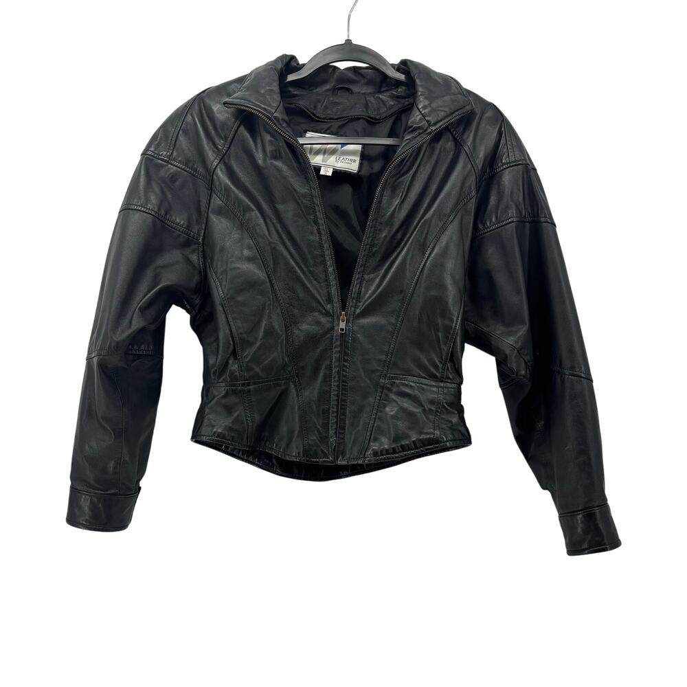 Leather By Wilsons Small Womens Motorcycle Jacket Pockets